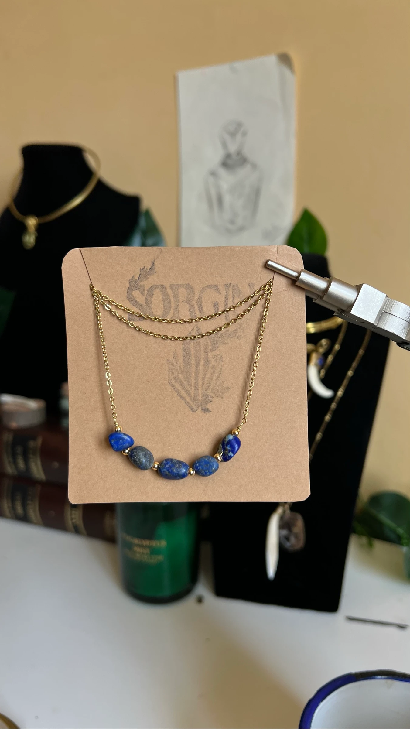 Colgante Acero Inoxidable y Lapislázuli 💙